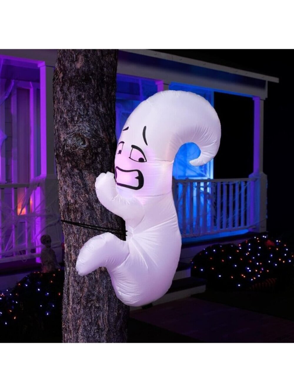 Joiedomi 4 FT Halloween Inflatables Ghost Outdoor Decor LEDs for Cute Blow Up